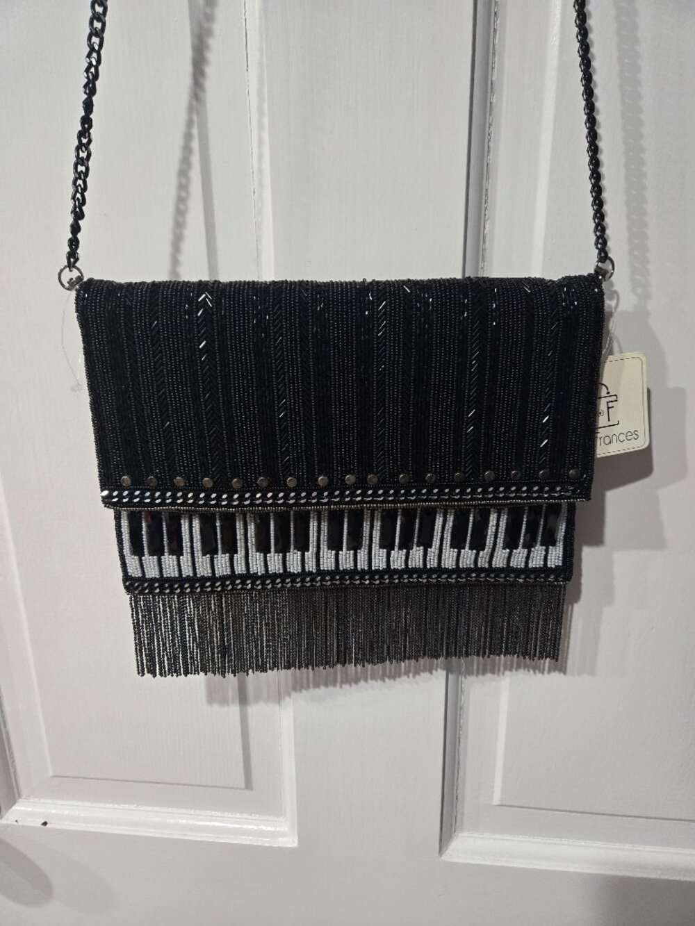 Mary Frances "Player" Beaded Crossbody Clutch Piano Purse NWT Retired